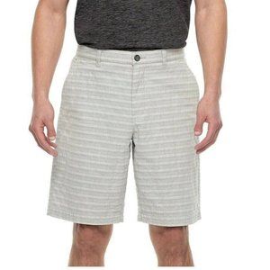 Marc Anthony Slim-Fit Texture Stripe Flat Front Shorts Size 40